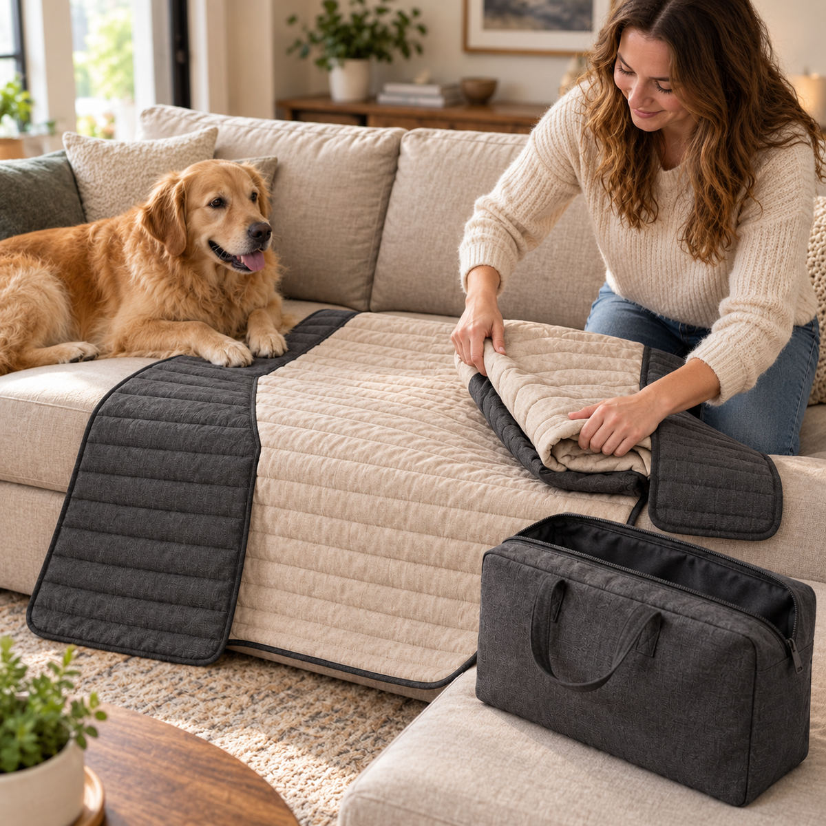 Folded Wing Furniture Throw Gift Set