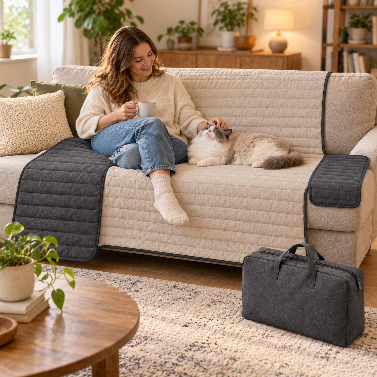 Folded Wing Furniture Throw Gift Set