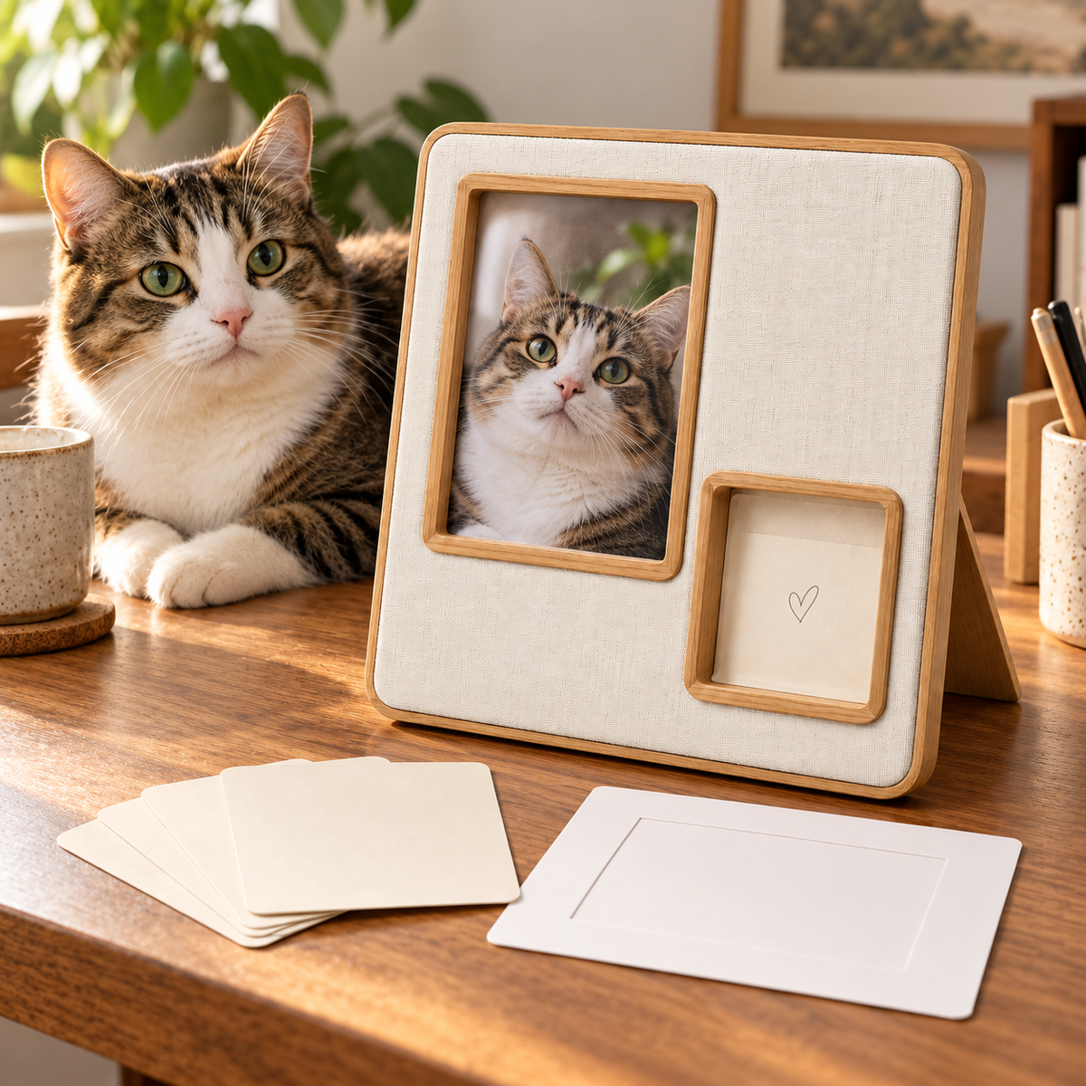 Layered Paw Memory Frame Gift Set