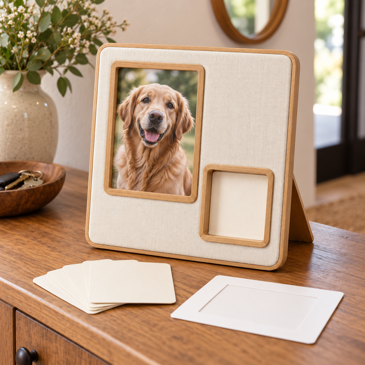 Layered Paw Memory Frame Gift Set