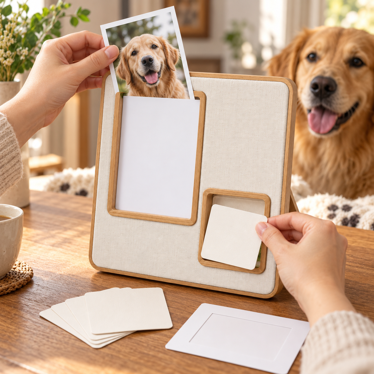 Layered Paw Memory Frame Gift Set
