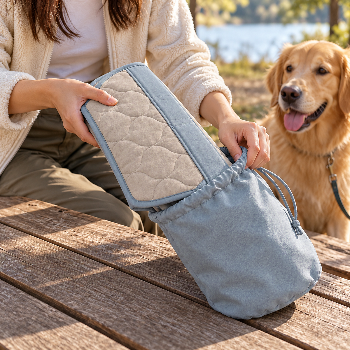 Folded Corner Travel Mat Gift Set